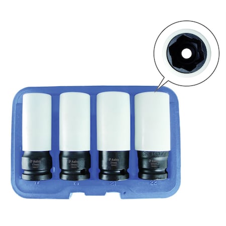 Astro Pneumatic Flank Bite Damaged Lug Nut Socket Set 7404